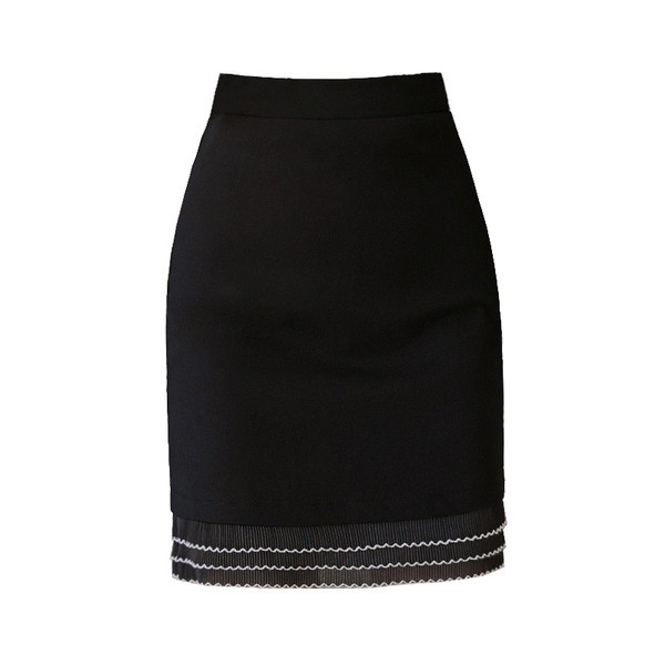 Fusta de dama model nou cu talie inalta - in culoarea neagra