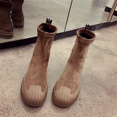 Cizme de dama controversate-casual din piele intoarsa eco cu fermoar - doua modele