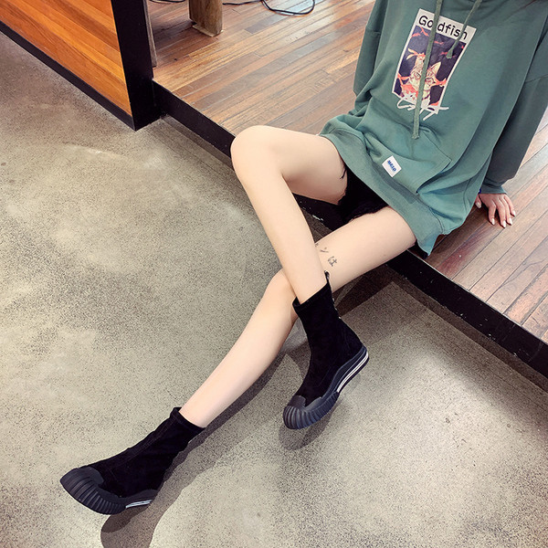 Cizme de dama controversate-casual din piele intoarsa eco cu fermoar - doua modele