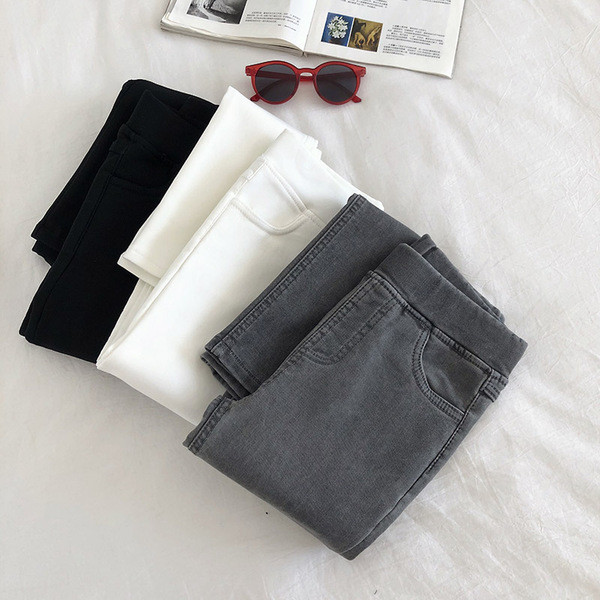 Női elasztikus farmer három színben, magas derékkal