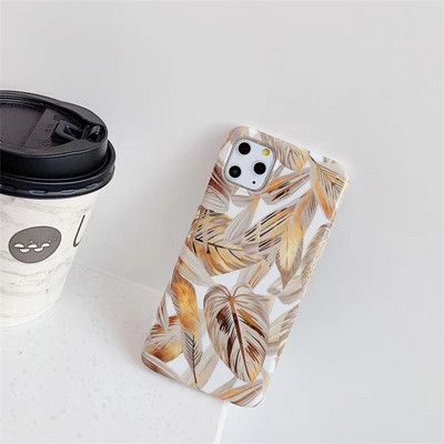 Силиконов  калъф с листа за Iphone 11 Pro Max