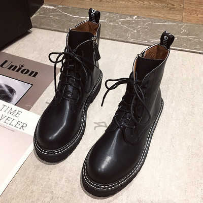 Cizme cubaneze moderne cu șireturi în alb și negru