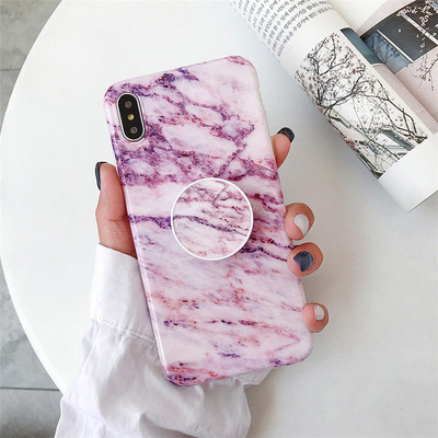 Márvány hatású tok + gyűrű Iphone X / XS-hez