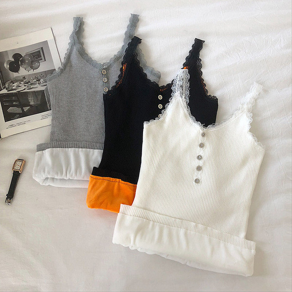 Maieu de damă în trei culori, cu decolteu în V și dantelă