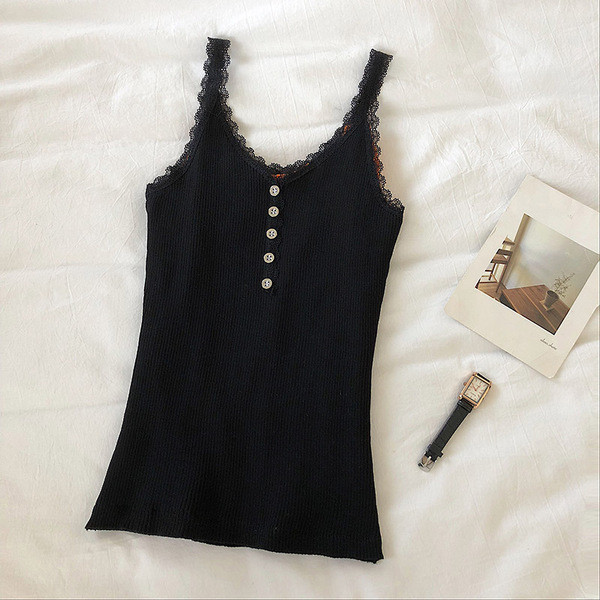 Maieu de damă în trei culori, cu decolteu în V și dantelă