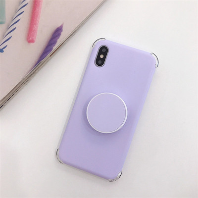 Στερεά έγχρωμη θήκη σιλικόνης με δαχτυλίδι για Iphone X / XS σε διάφορα χρώματα