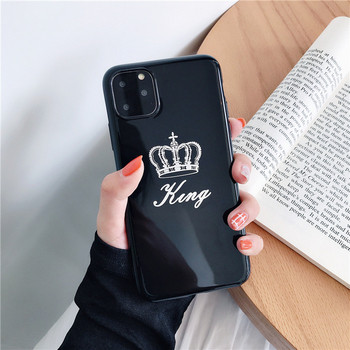 Θήκη για Iphone 11 Pro Max με επιγραφή Queen και King σε μαύρο και πράσινο χρώμα - κατάλληλο για ζευγάρια