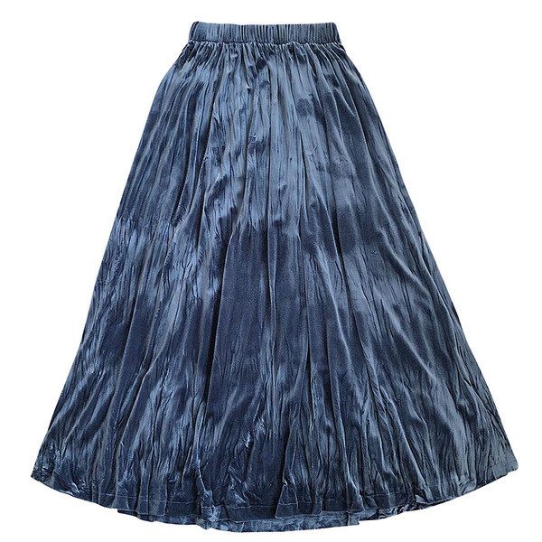 Női bársony szoknya öt színben gumírozott derékkal