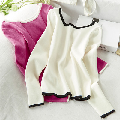 Bluza casual dama cu decolteu barca in mai multe culori