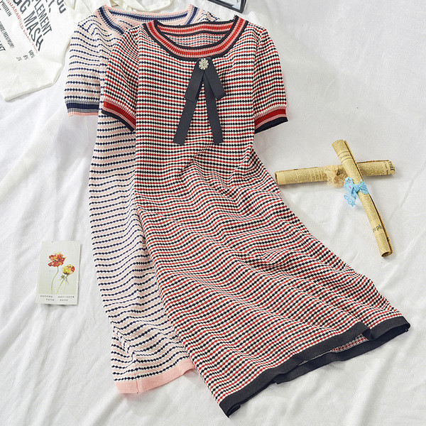 Rochie casual de dama de toamna cu maneci scurte in mai multe culori