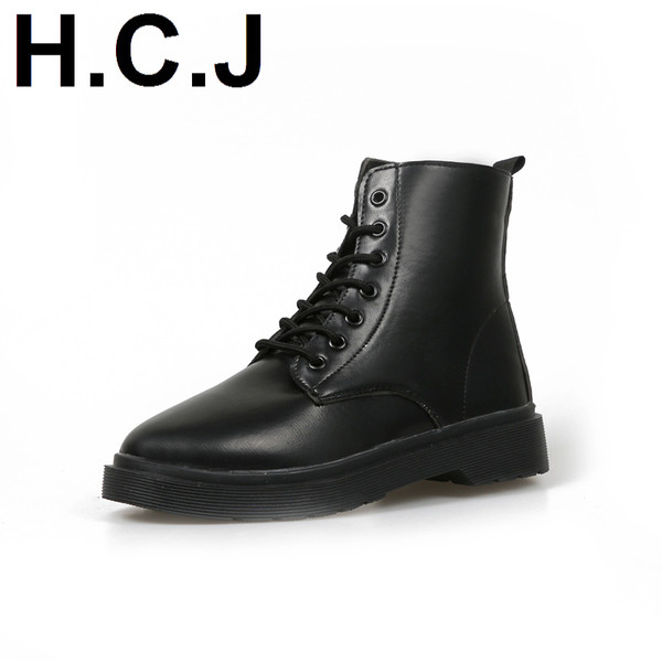 Cizme casual dama model uni cu sireturi de culoare neagra