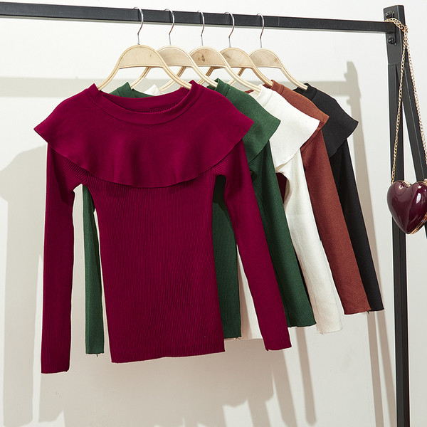 Bluză de damă modernă cu decolteu barca model în mai multe culori