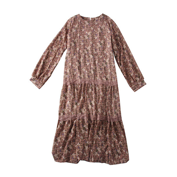 Rochie moderna de dama cu motive florale si dantela - model croiat