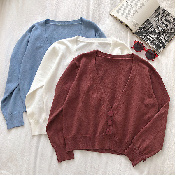 Vesta casual dama cu decolteu in V in sase culori