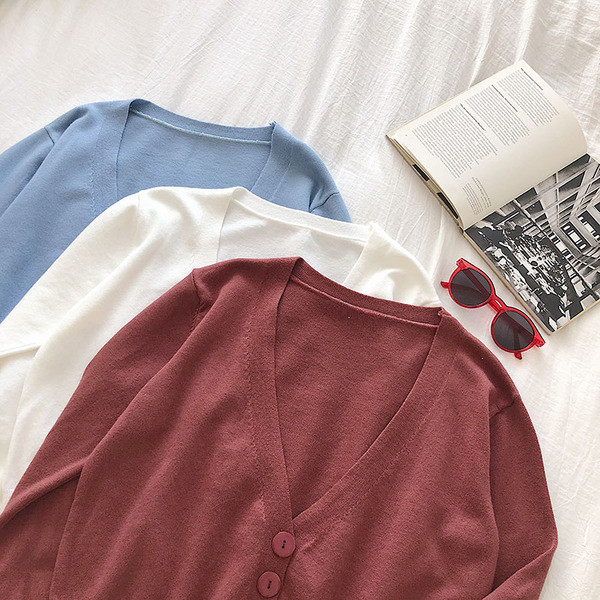 Vesta casual dama cu decolteu in V in sase culori