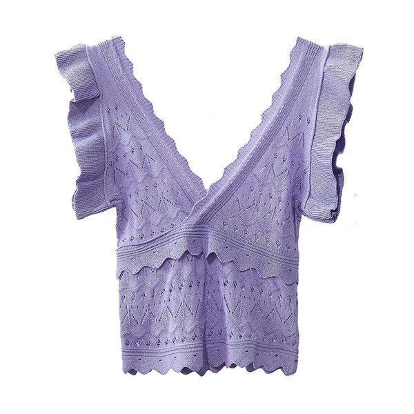 Maieu de damă cu decolteu profund în formă de spitz în albastru, alb, bej, Bordeaux și negru