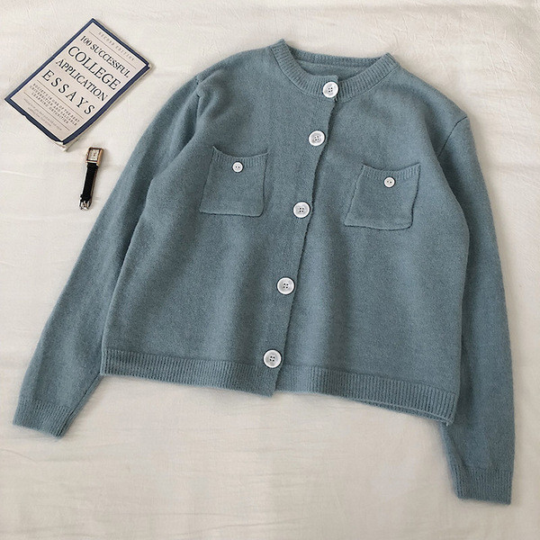 Vesta de dama in trei culori cu buzunare si nasturi