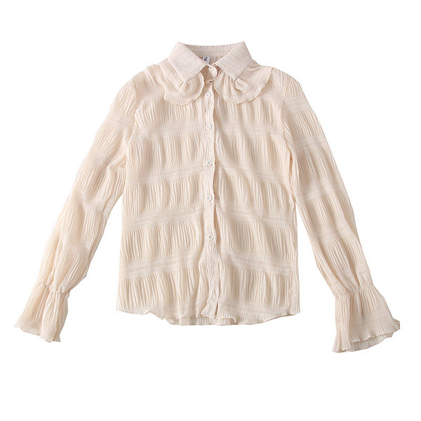 Camasa de dama model nou cu nasturi si maneca lotus in mai multe culori