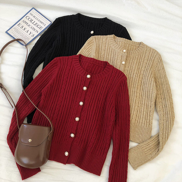 Cardigan casual dama in trei culori cu decolteu oval