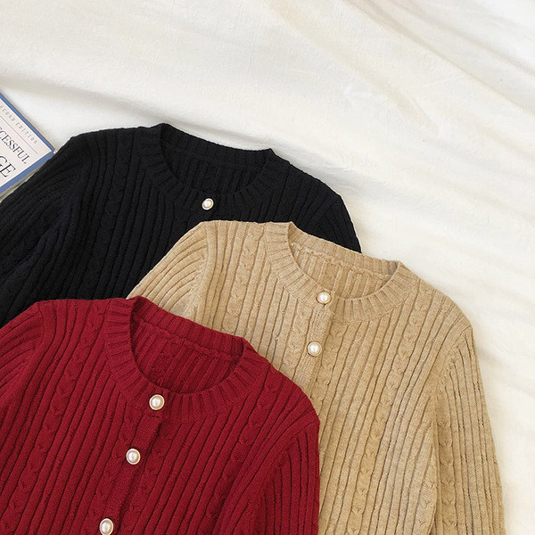 Cardigan casual dama in trei culori cu decolteu oval