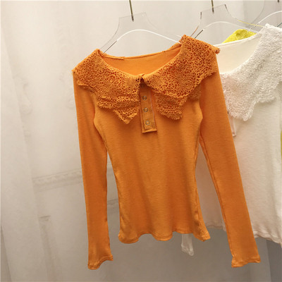 Bluza de dama moderna cu guler si nasturi din dantela in mai multe culori