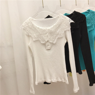 Bluza de dama moderna cu guler si nasturi din dantela in mai multe culori