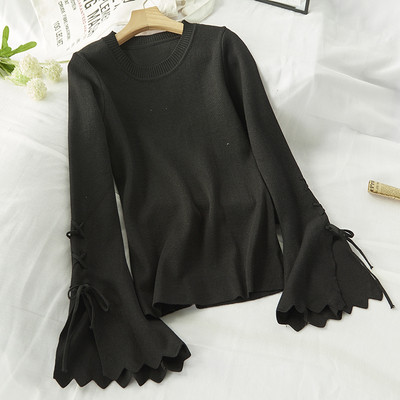 Bluza de dama toamna-iarna cu maneci lotus in mai multe culori