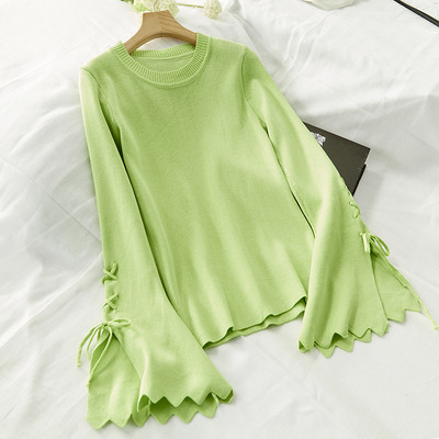 Bluza de dama toamna-iarna cu maneci lotus in mai multe culori