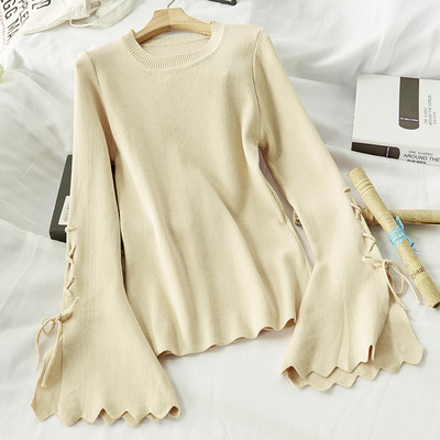 Bluza de dama toamna-iarna cu maneci lotus in mai multe culori