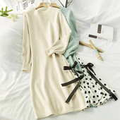 Rochie de toamna de dama cu maneci lungi croiate model - mai multe culori