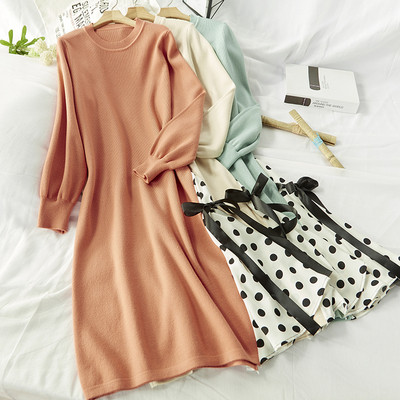 Rochie de toamna de dama cu maneci lungi croiate model - mai multe culori