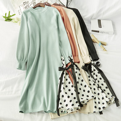 Rochie de toamna de dama cu maneci lungi croiate model - mai multe culori