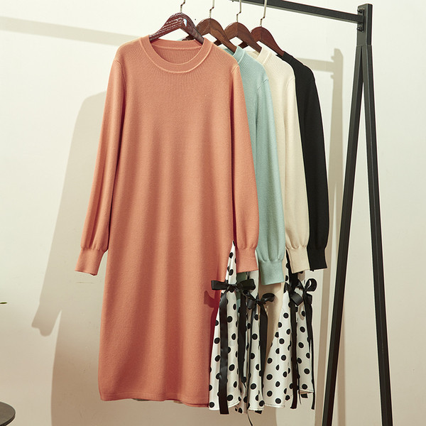 Rochie de toamna de dama cu maneci lungi croiate model - mai multe culori