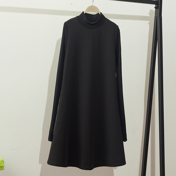 Rochie de dama cu guler jos model lat cu maneci lungi - mai multe culori