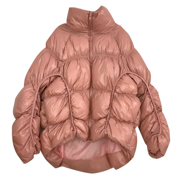 Geaca de dama moderna cu fermoar - model lat in alb, negru, roz si maro