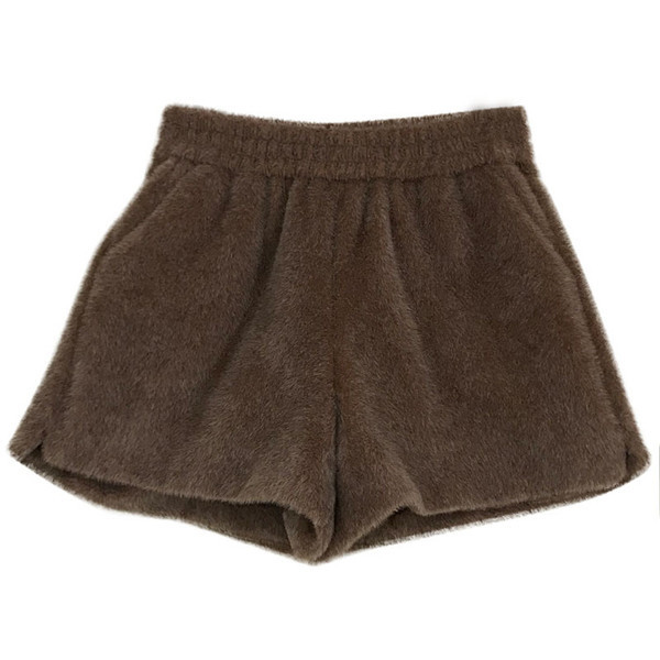 Pantaloni scurți de damă cu buzunare în alb, negru și maro