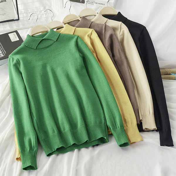 Bluză casual de damă de tricotat subțire potrivită pentru iarnă