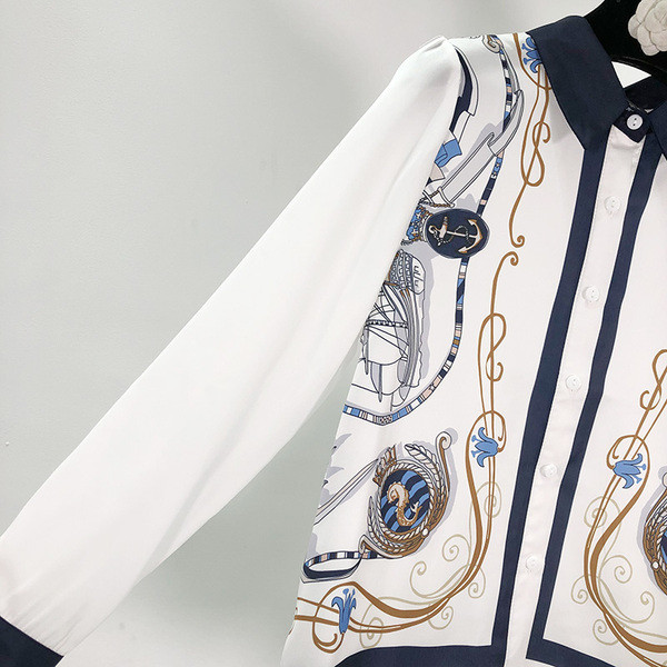 Camasa dama primavara-toamna cu guler clasic - model asimetric