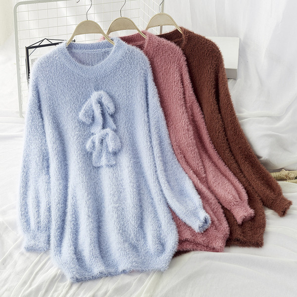 Model de dama lat si lung de iarna cu decolteu rotund in mai multe culori