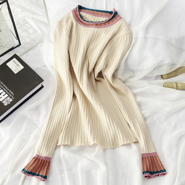 Pulover de dama toamna-iarna cu decolteu rotund in mai multe culori