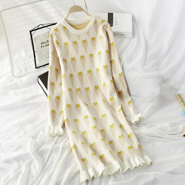 Rochie de iarna dama model lung cu decolteu rotund in doua culori