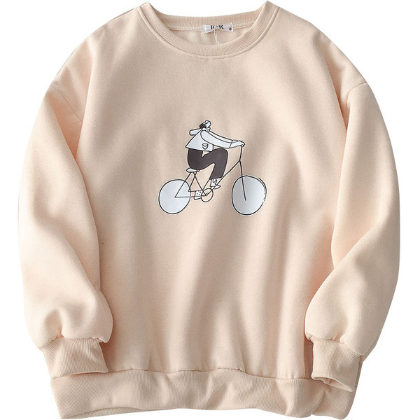 Bluză casual de damă cu aplicație și mâneci lungi în patru culori