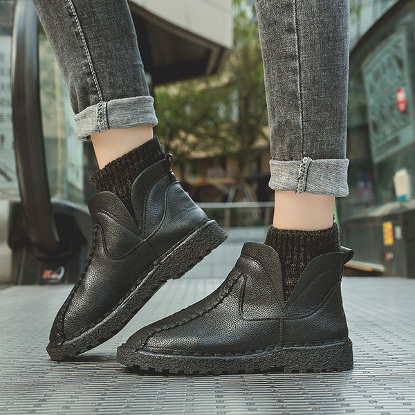 Pantofi casual dama cu talpa plata din piele ecologica alb-negru