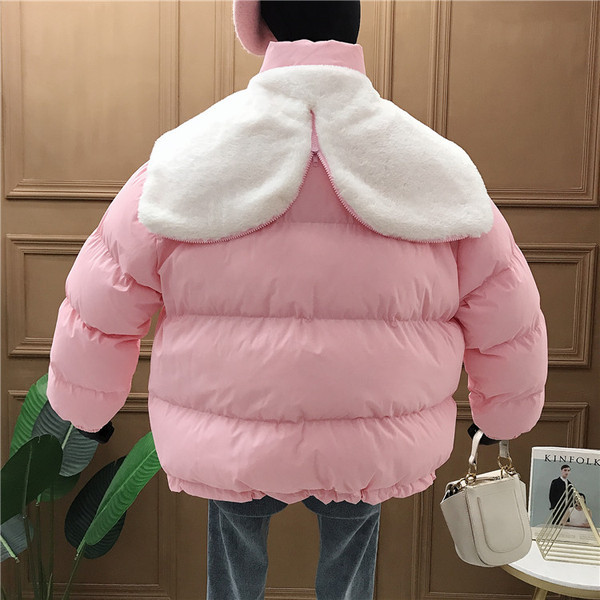 Geaca de iarna de dama model nou cu gluga si guler inalt in mai multe culori