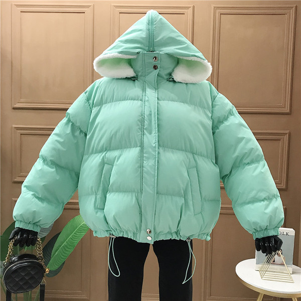 Geaca de iarna de dama model nou cu gluga si guler inalt in mai multe culori