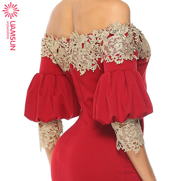 Rochie eleganta de dama cu dantela si crapatura in negru