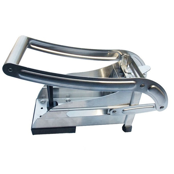 Mașină manuală din oțel inoxidabil cu două lame potrivită pentru tăierea cartofilor în gri