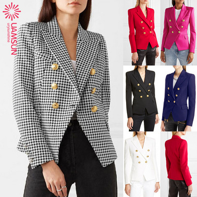 Модерно дамско сако с копчета и дълъг ръкав в шест цвята 