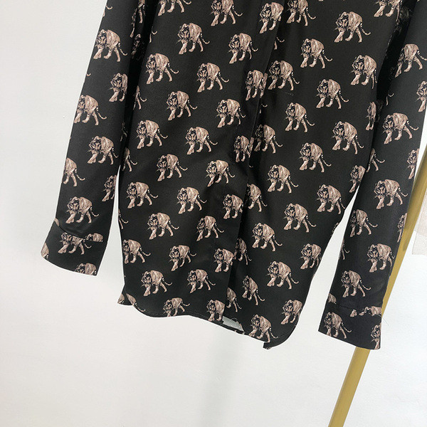 Cămașă lungă de primăvară-toamnă cu imprimeu tigru