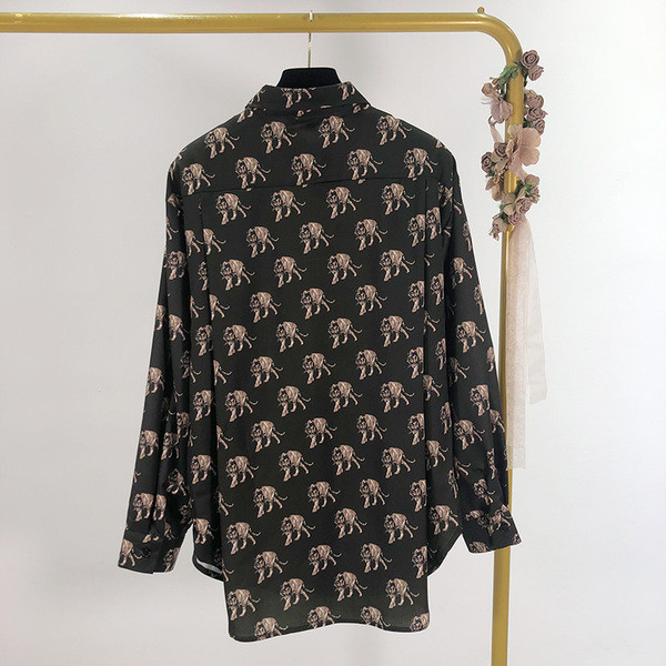 Cămașă lungă de primăvară-toamnă cu imprimeu tigru